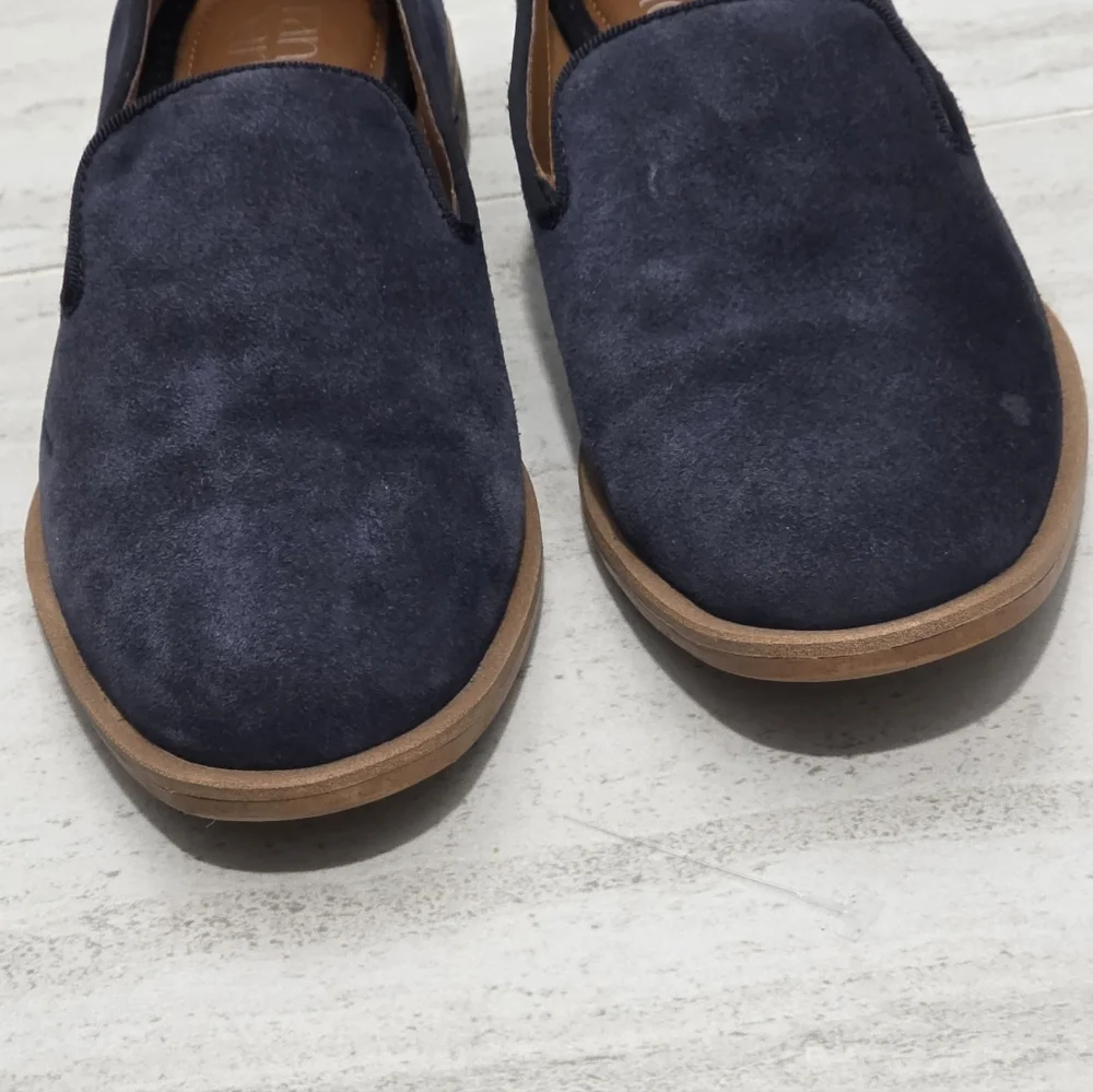 Franco Sarto Blue Suede Loafers Size 6 - Picture 5 of 7